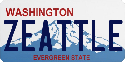WA license plate ZEATTLE