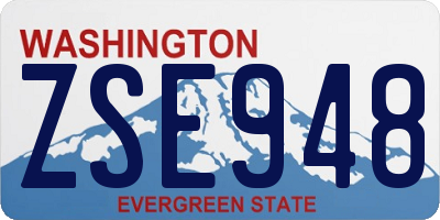 WA license plate ZSE948