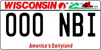 WI license plate 000NBI