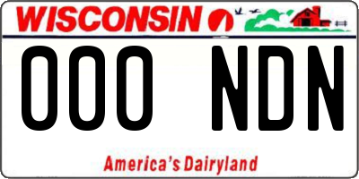 WI license plate 000NDN