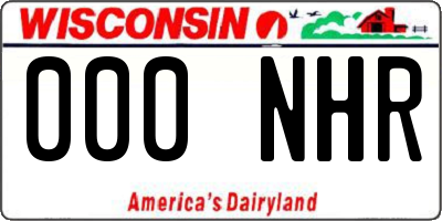 WI license plate 000NHR