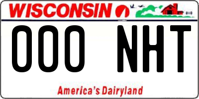 WI license plate 000NHT