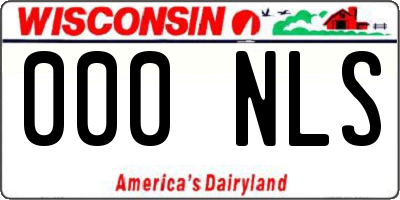 WI license plate 000NLS