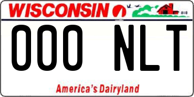 WI license plate 000NLT