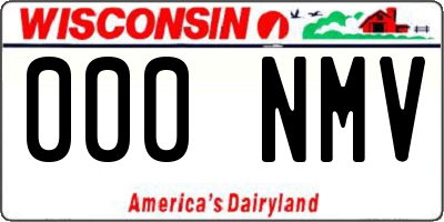 WI license plate 000NMV
