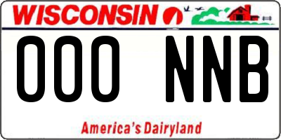 WI license plate 000NNB