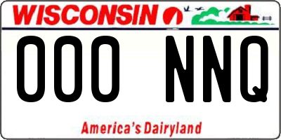 WI license plate 000NNQ