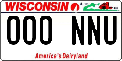 WI license plate 000NNU