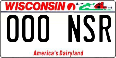 WI license plate 000NSR