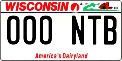 WI license plate 000NTB