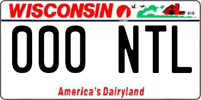WI license plate 000NTL