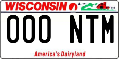 WI license plate 000NTM