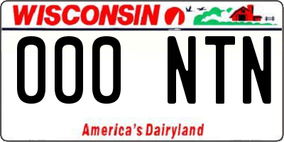 WI license plate 000NTN