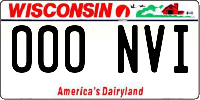 WI license plate 000NVI