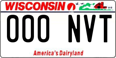 WI license plate 000NVT