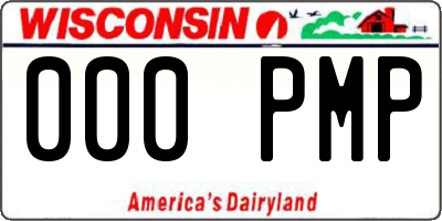 WI license plate 000PMP