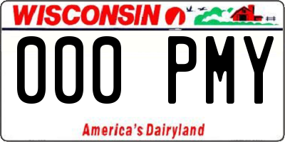WI license plate 000PMY