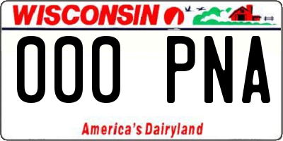 WI license plate 000PNA