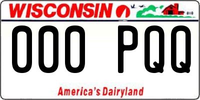 WI license plate 000PQQ