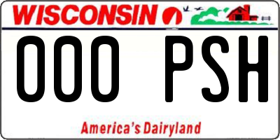 WI license plate 000PSH