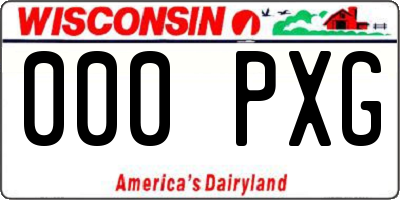 WI license plate 000PXG