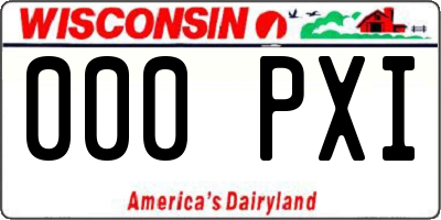 WI license plate 000PXI