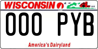 WI license plate 000PYB