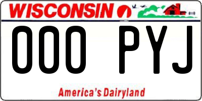 WI license plate 000PYJ