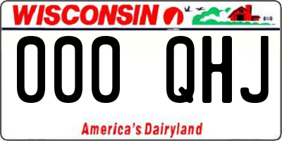 WI license plate 000QHJ
