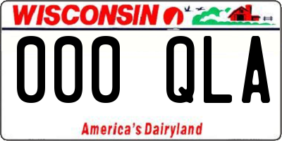 WI license plate 000QLA