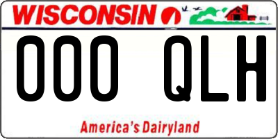 WI license plate 000QLH