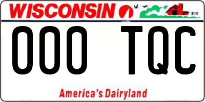 WI license plate 000TQC
