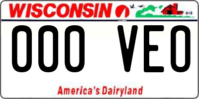 WI license plate 000VEO