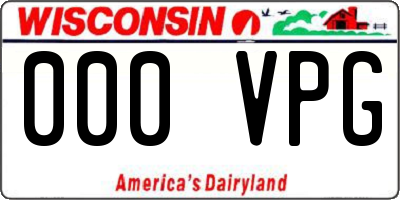 WI license plate 000VPG