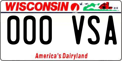 WI license plate 000VSA