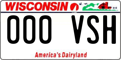 WI license plate 000VSH