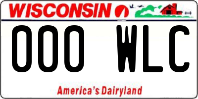 WI license plate 000WLC