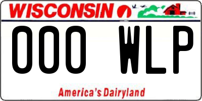 WI license plate 000WLP