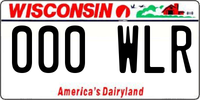 WI license plate 000WLR