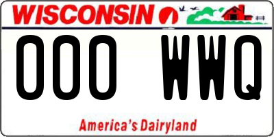 WI license plate 000WWQ