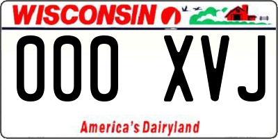 WI license plate 000XVJ