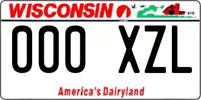 WI license plate 000XZL
