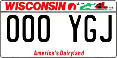 WI license plate 000YGJ