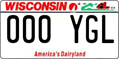 WI license plate 000YGL