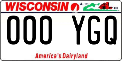 WI license plate 000YGQ