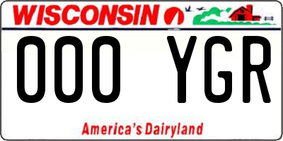 WI license plate 000YGR