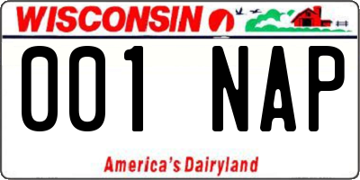 WI license plate 001NAP