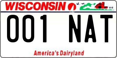 WI license plate 001NAT