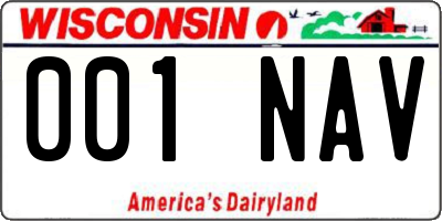 WI license plate 001NAV