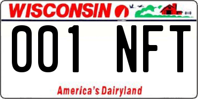 WI license plate 001NFT